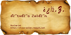Ötvös Zalán névjegykártya